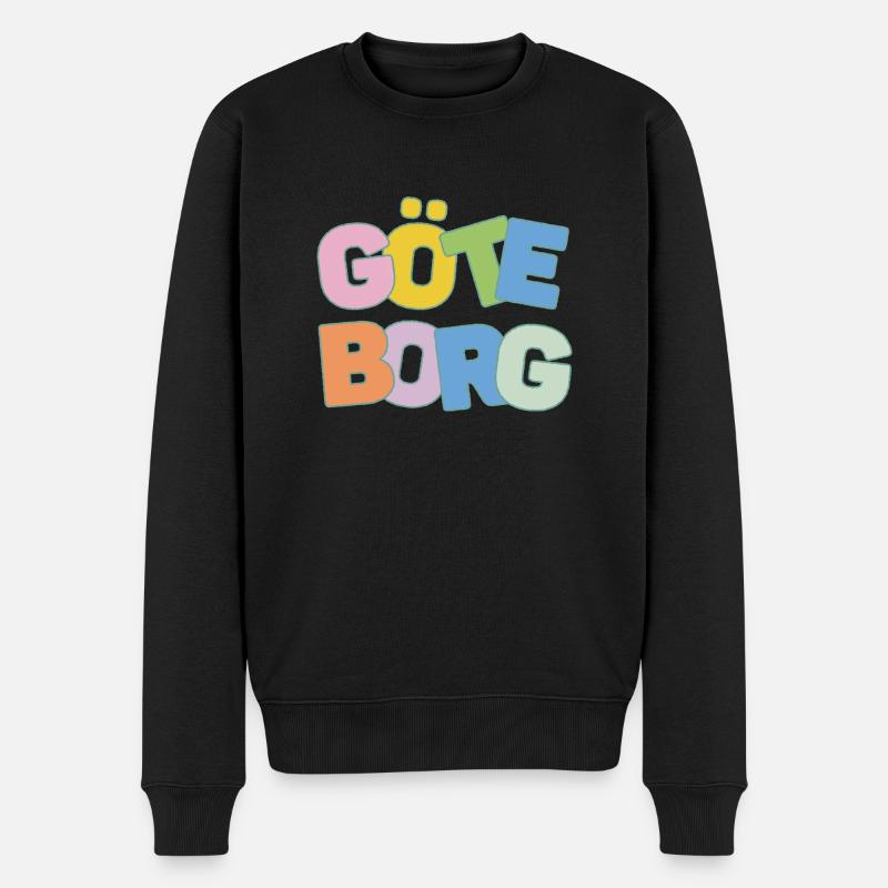 Göteborg - Männer Premium Bio Pullover - Schwarz