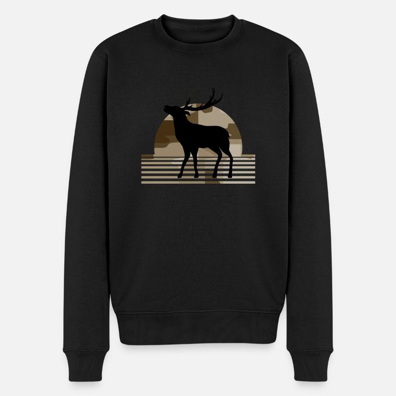 Cerf - Pull Premium bio Homme - noir