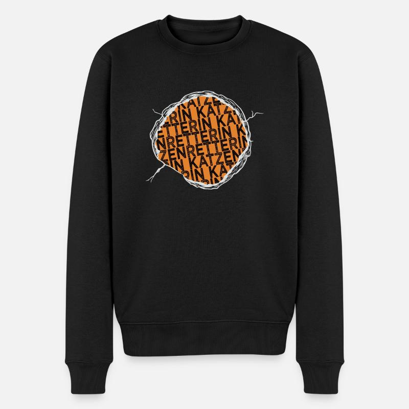 veggie bärenstark gewaltlosigkeit tierrechte hund - Männer Premium Bio Pullover - Schwarz
