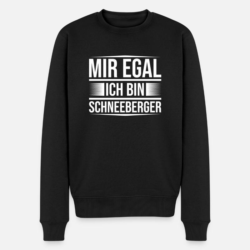 Schneeberg mir egal - Männer Premium Bio Pullover - Schwarz