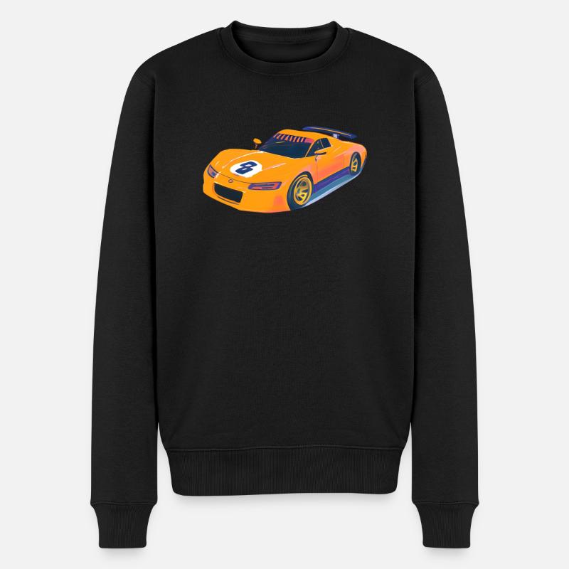 Rennauto geld - Männer Premium Bio Pullover - Schwarz