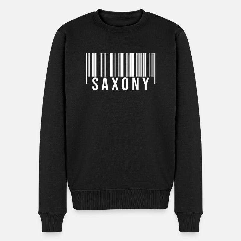 Code à barres de Saxe - Pull Premium bio Homme - noir