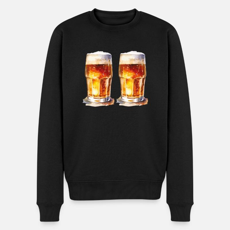 bier 2 - Männer Premium Bio Pullover - Schwarz