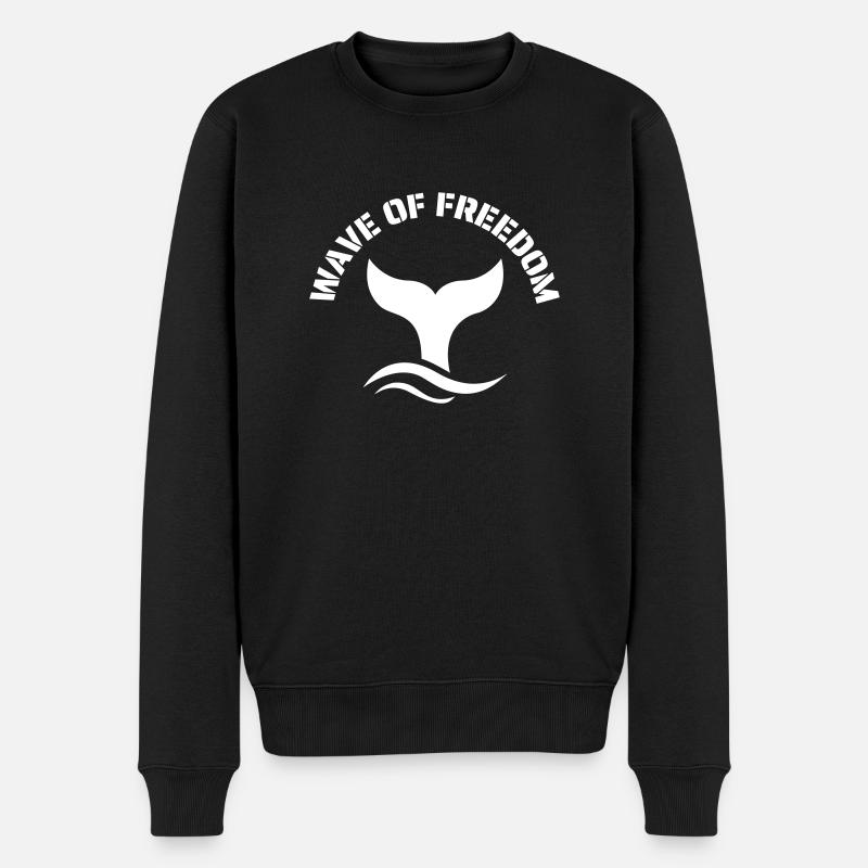 Vague de liberté - Pull Premium bio Homme - noir