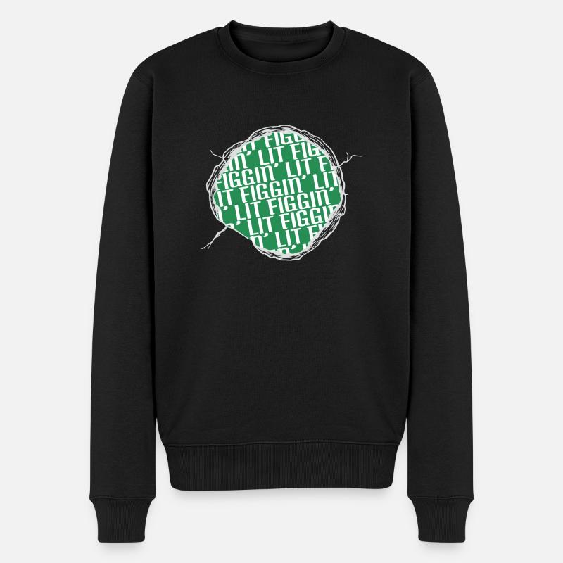 cute funny sayings gift christmas present - Männer Premium Bio Pullover - Schwarz