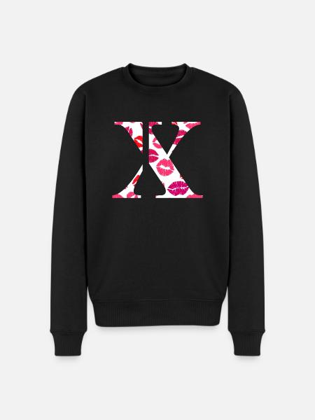 Letter x kisses - Men's Premium Organic Jumper - black