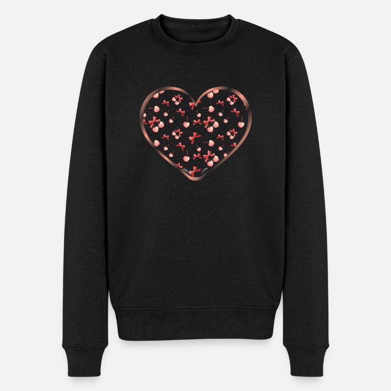 Cerises Coquette : l’amour dans les moindres détails - Pull Premium bio Homme - noir