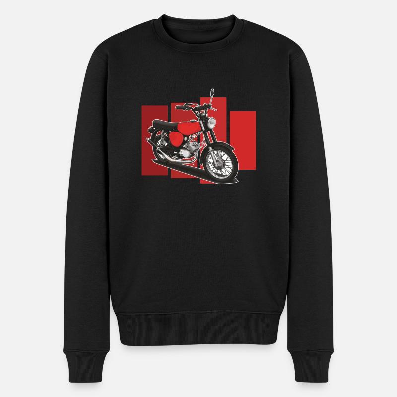 S51 (rouge) // Illustration - Pull Premium bio Homme - noir