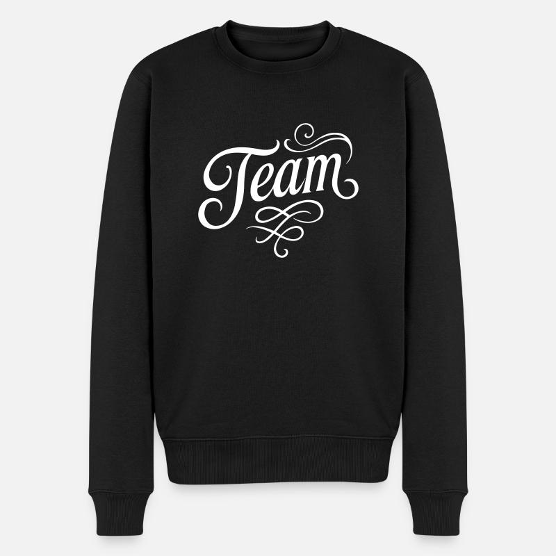 Team Elegant - Männer Premium Bio Pullover - Schwarz