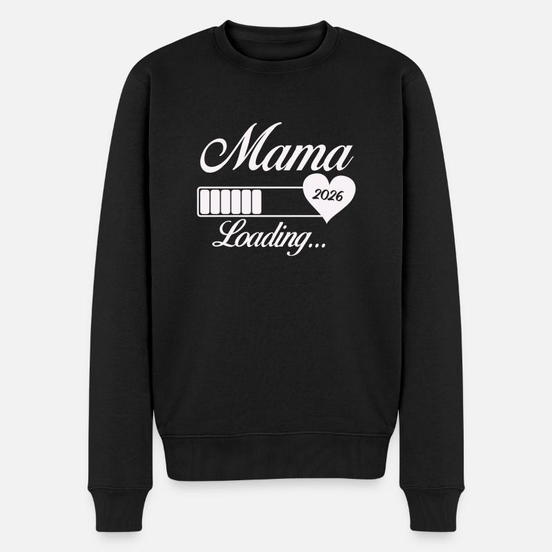 mama loading 2026 - Männer Premium Bio Pullover - Schwarz
