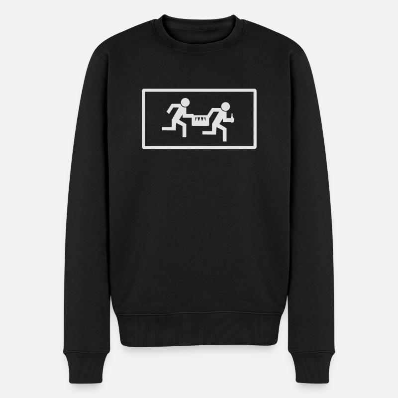 Bierkastenlauf_Kontour - Männer Premium Bio Pullover - Schwarz