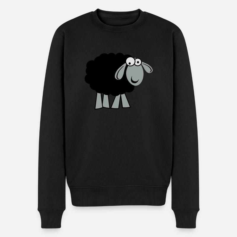 Schaf - Männer Premium Bio Pullover - Schwarz
