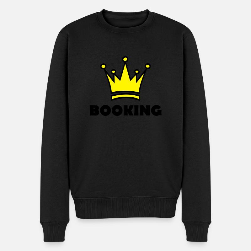 booking - Männer Premium Bio Pullover - Schwarz