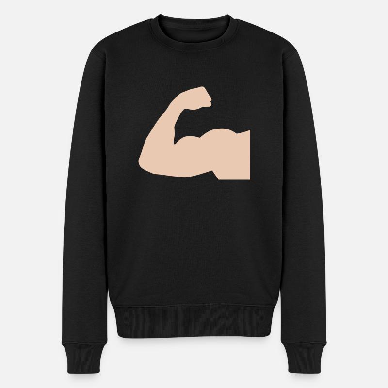 Arm 1 - Männer Premium Bio Pullover - Schwarz