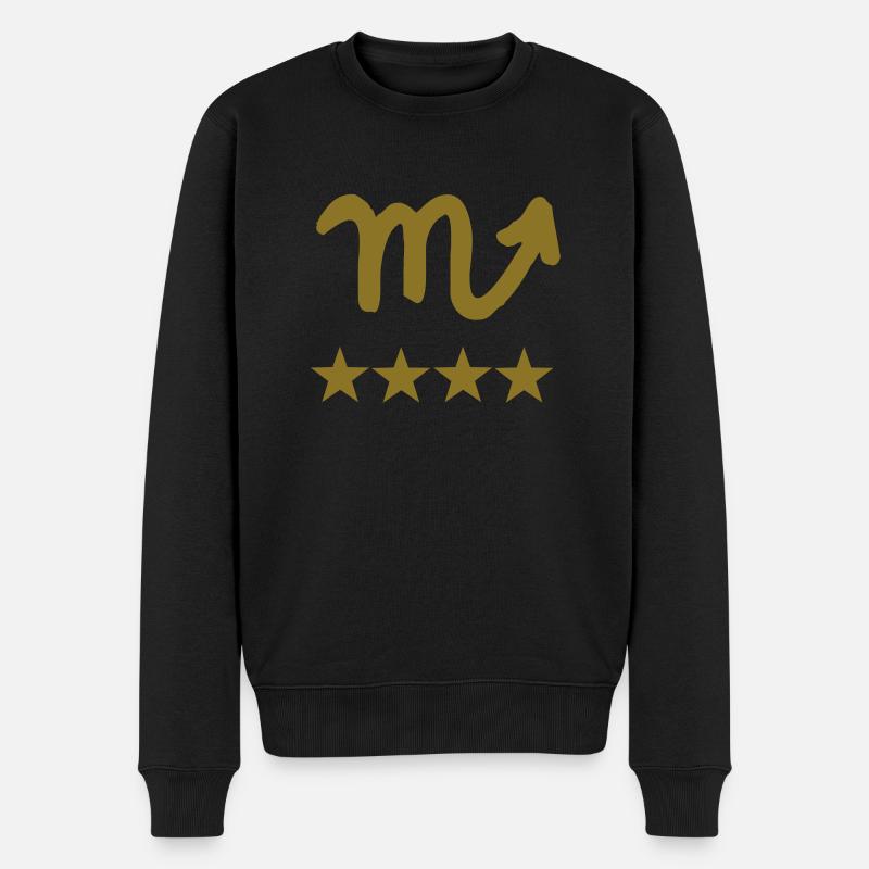 Skorpion - Sternzeichen - Männer Premium Bio Pullover - Schwarz