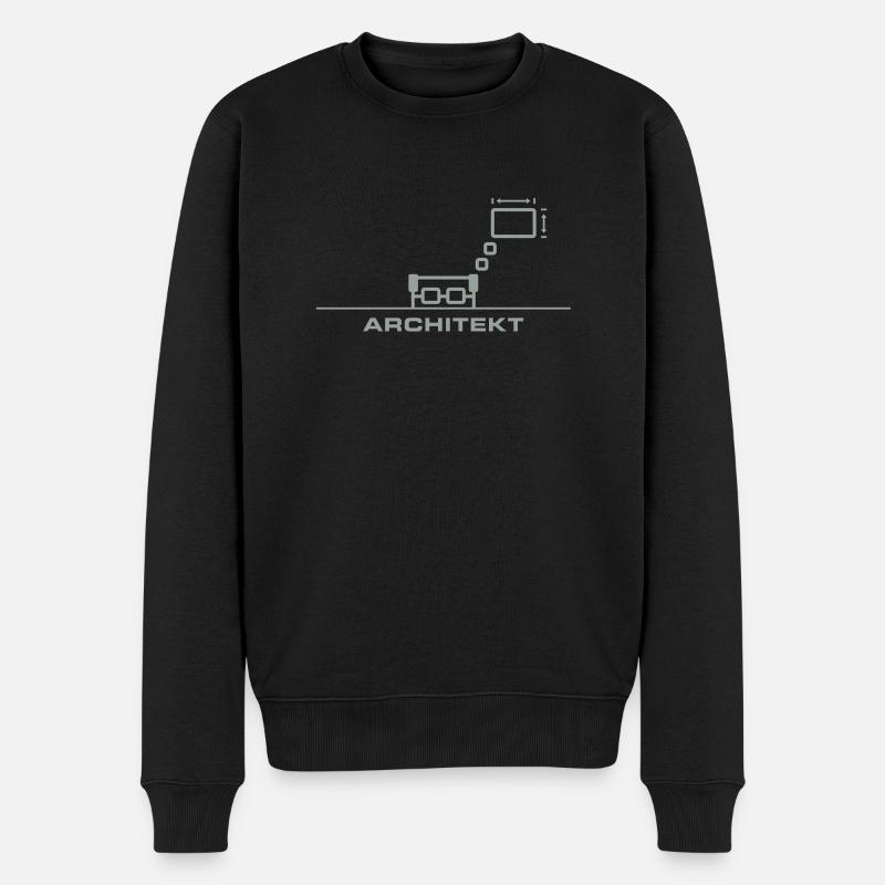 Architekt - Männer Premium Bio Pullover - Schwarz