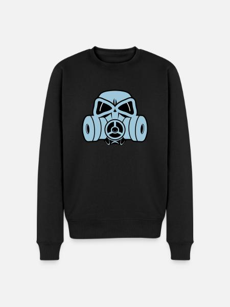 Gasmaske - Männer Premium Bio Pullover - Schwarz