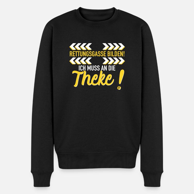 Rettungsgasse Theke Party Geschenk - Männer Premium Bio Pullover - Schwarz