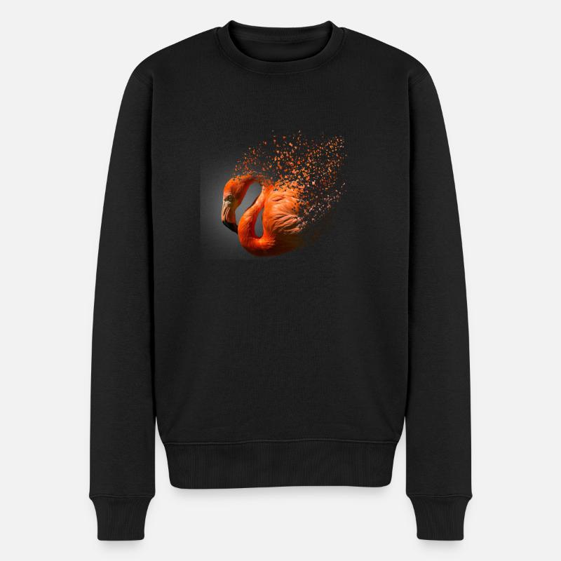 Flamingo - Männer Premium Bio Pullover - Schwarz