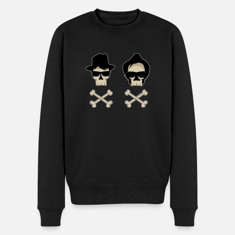 Blues-Brothers - Männer Premium Bio Pullover - Schwarz