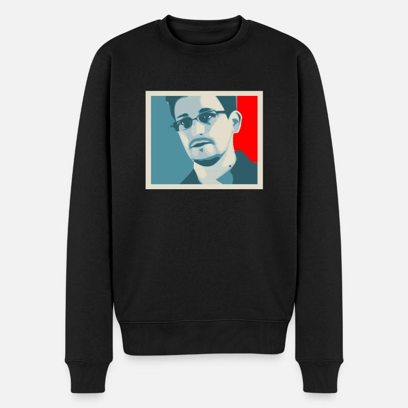 Snowden - Männer Premium Bio Pullover - Schwarz