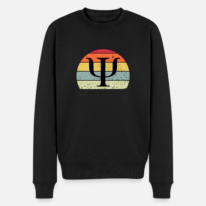 Psychologie Symbol Not - Männer Premium Bio Pullover - Schwarz