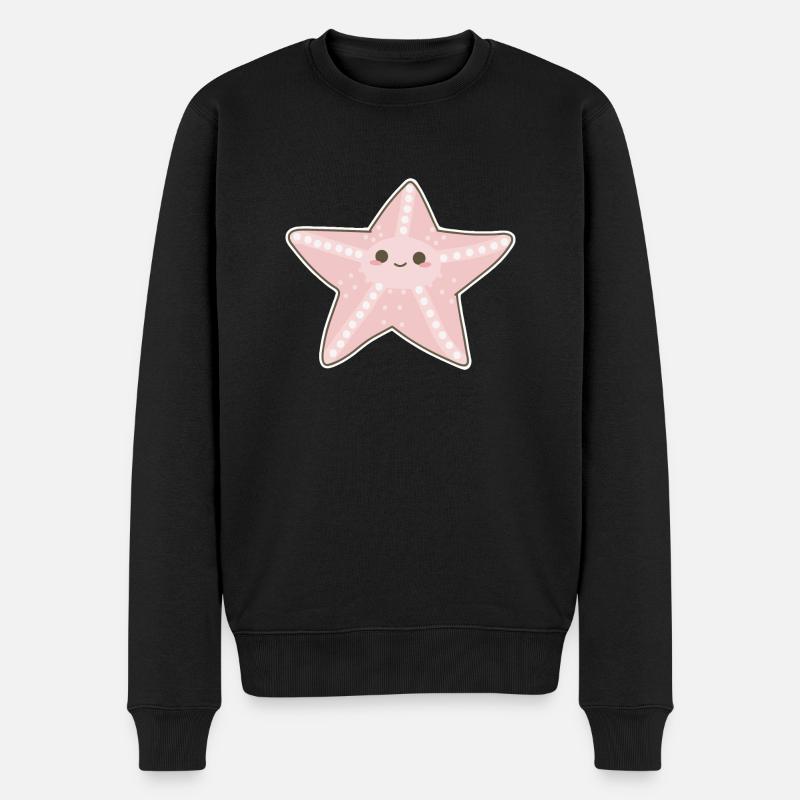 Seestern - Männer Premium Bio Pullover - Schwarz