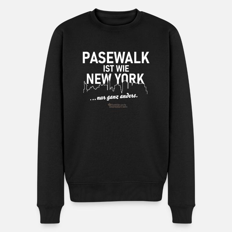 Pasewalk - Männer Premium Bio Pullover - Schwarz