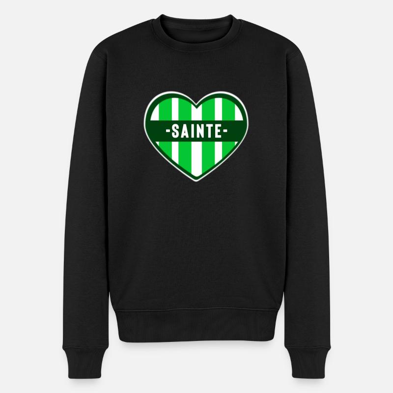 Heiliger Etienne - Männer Premium Bio Pullover - Schwarz