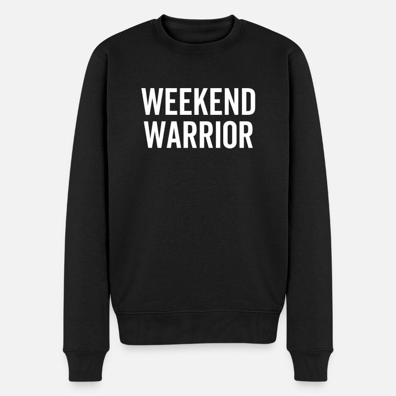 Wochenendkrieger - Männer Premium Bio Pullover - Schwarz