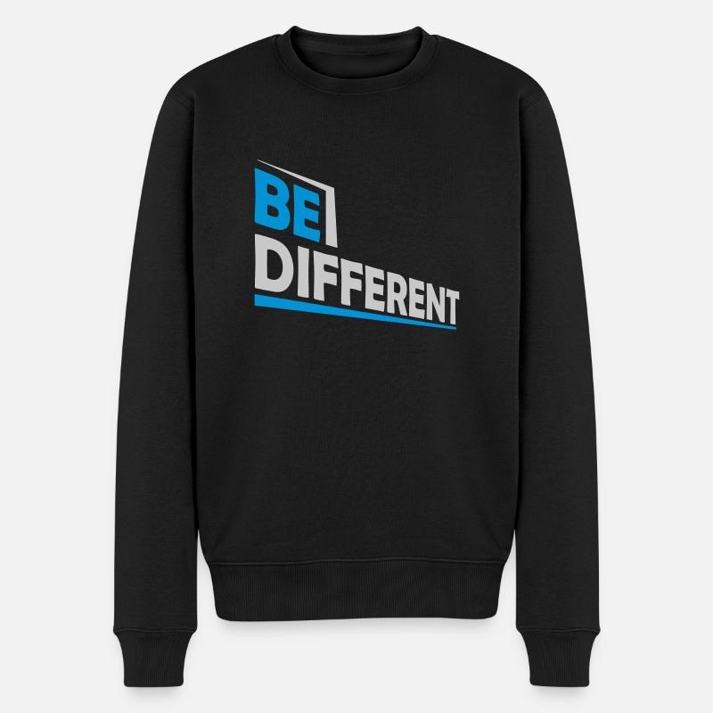 Be different Logo Design - Männer Premium Bio Pullover - Schwarz