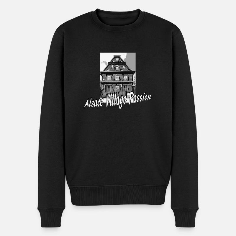 Alsace Village Passion AVP Maison - Pull Premium bio Homme - noir