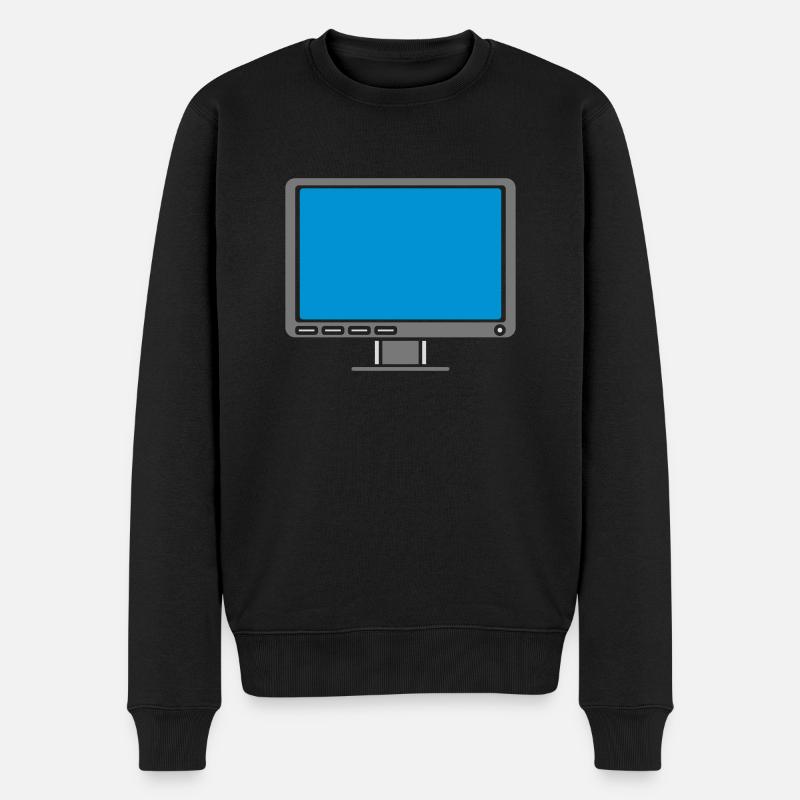 Design Bildschirm Anzeige Computer - Männer Premium Bio Pullover - Schwarz