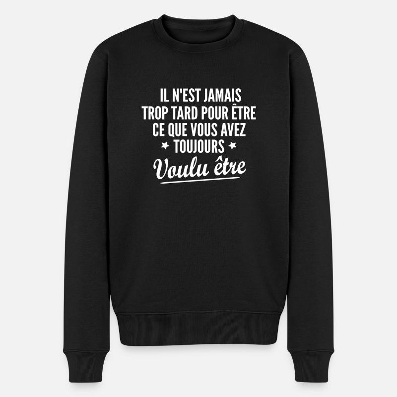 citation motivation - Pull Premium bio Homme - noir