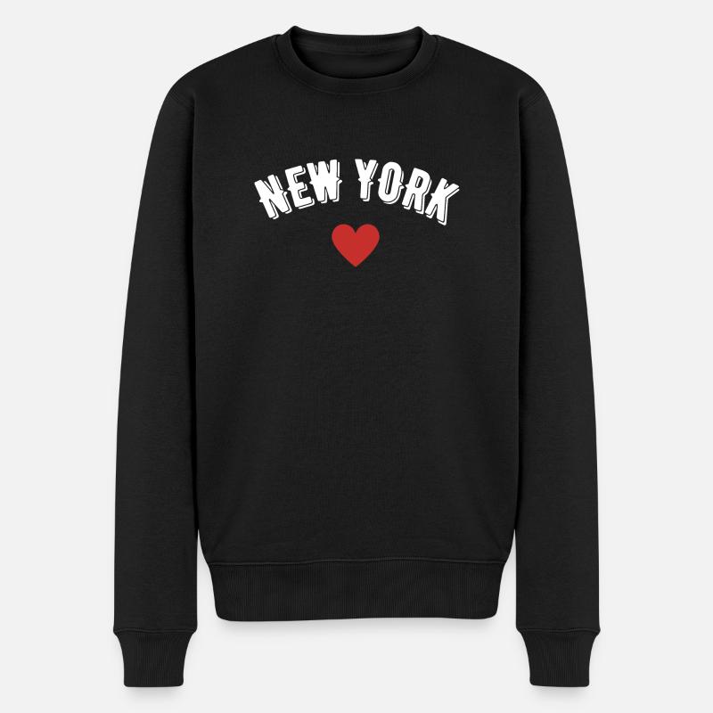 new york - Pull Premium bio Homme - noir