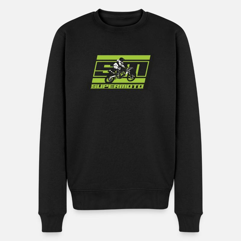 SM SUPER MOTO - Männer Premium Bio Pullover - Schwarz