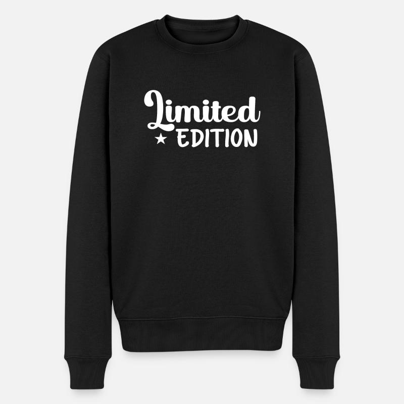 Limited Edition Begrenzte Limitierte Auflage - Männer Premium Bio Pullover - Schwarz