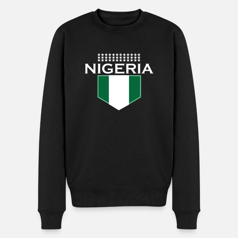 Vert blanc vert Nigeria design 1 par Eisach - Pull Premium bio Homme - noir