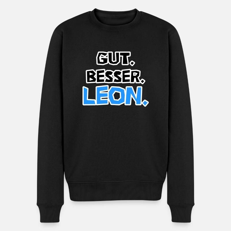 Gut. Besser. Leon. - Männer Premium Bio Pullover - Schwarz
