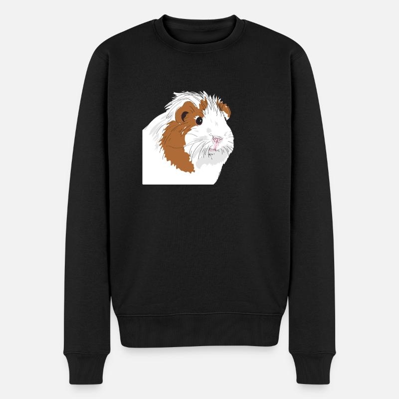 Meerschweinchen - Männer Premium Bio Pullover - Schwarz