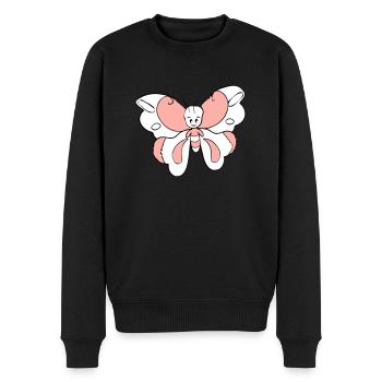 Papillon coloré > Graphique vectoriel - Pull Premium bio Homme - noir - Devant - Nico (187cm)