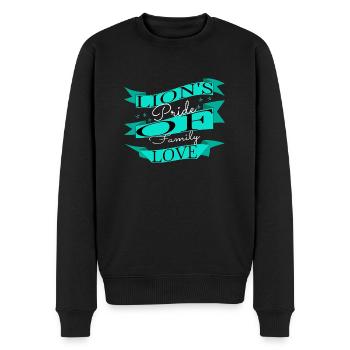 awesome quality time lion pride dynamics - Männer Premium Bio Pullover - Schwarz - Vorne - Nico (187cm)