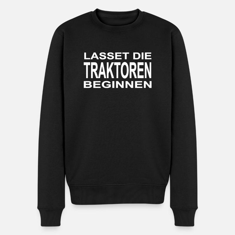 Traktor - Männer Premium Bio Pullover - Schwarz