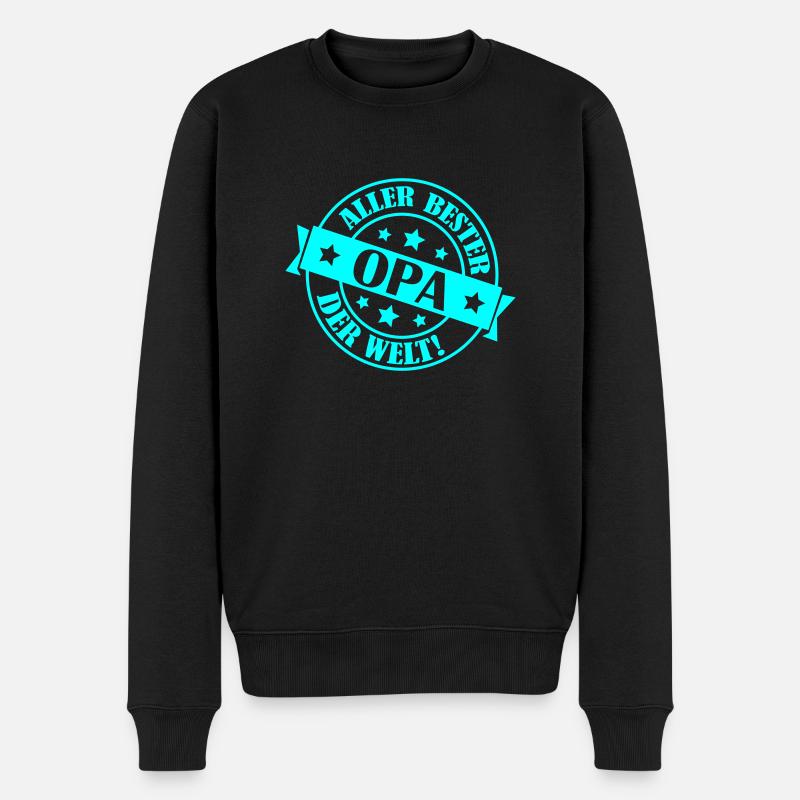 allerbester opa - Männer Premium Bio Pullover - Schwarz