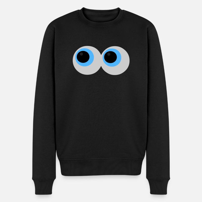 Augen zu - Männer Premium Bio Pullover - Schwarz