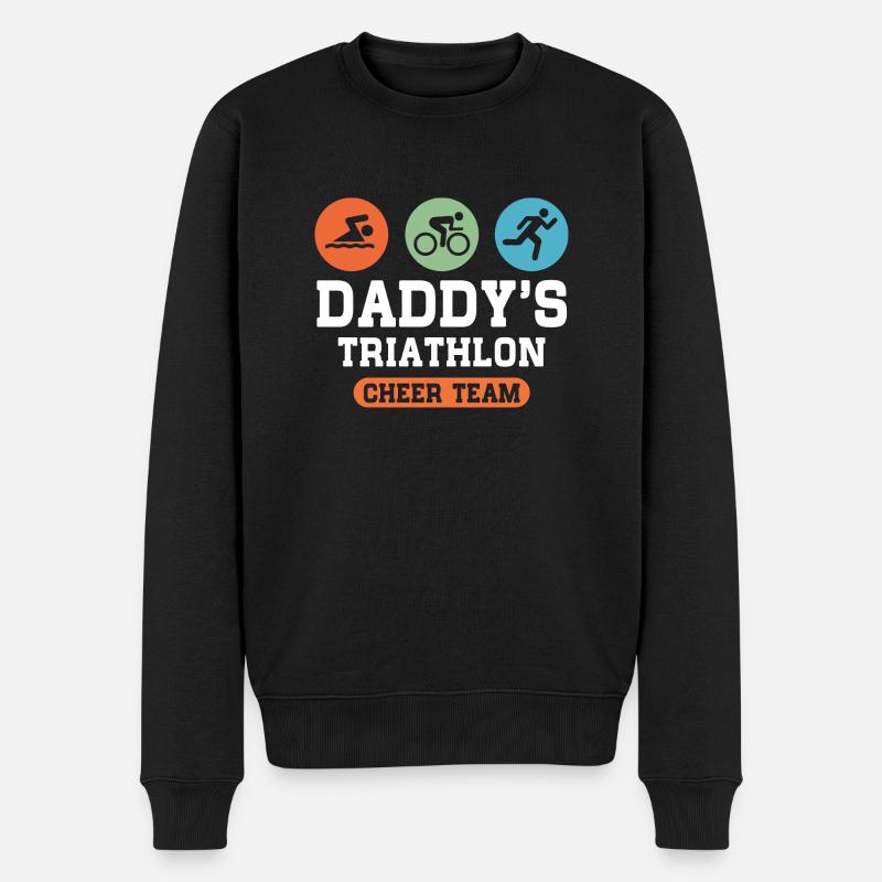 Triathlon Daddy - Männer Premium Bio Pullover - Schwarz