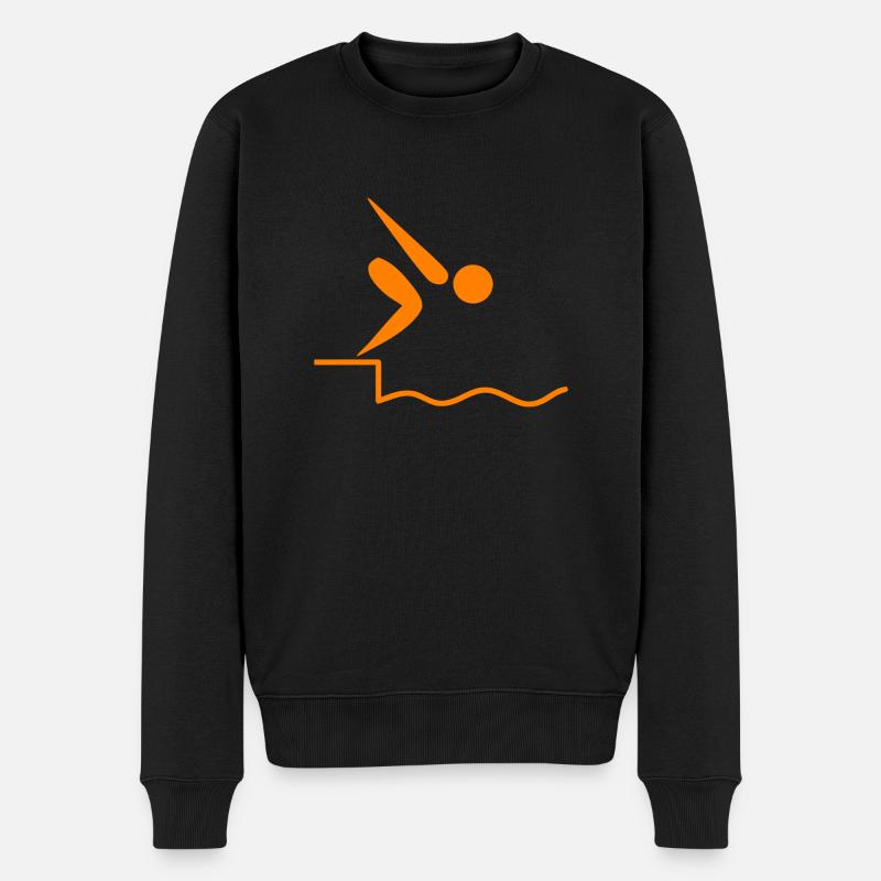 natation - Pull Premium bio Homme - noir