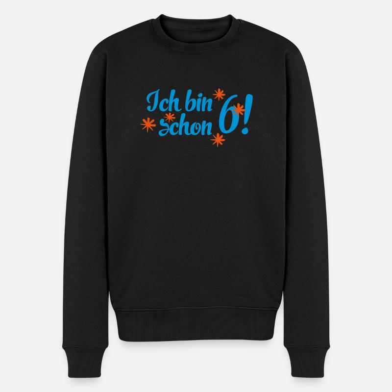 6 - Männer Premium Bio Pullover - Schwarz