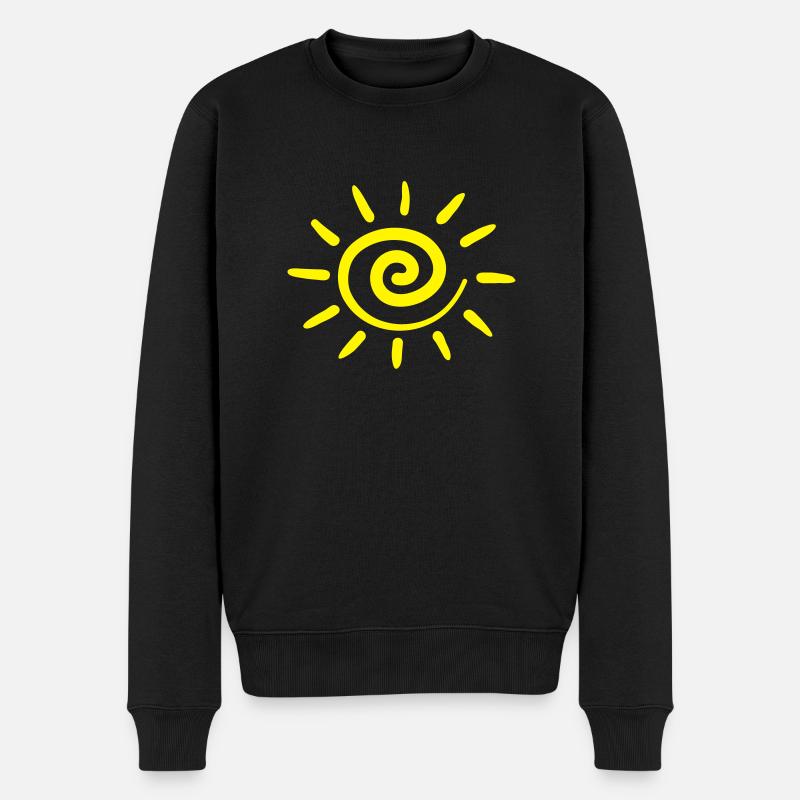 sun_f1 - Männer Premium Bio Pullover - Schwarz
