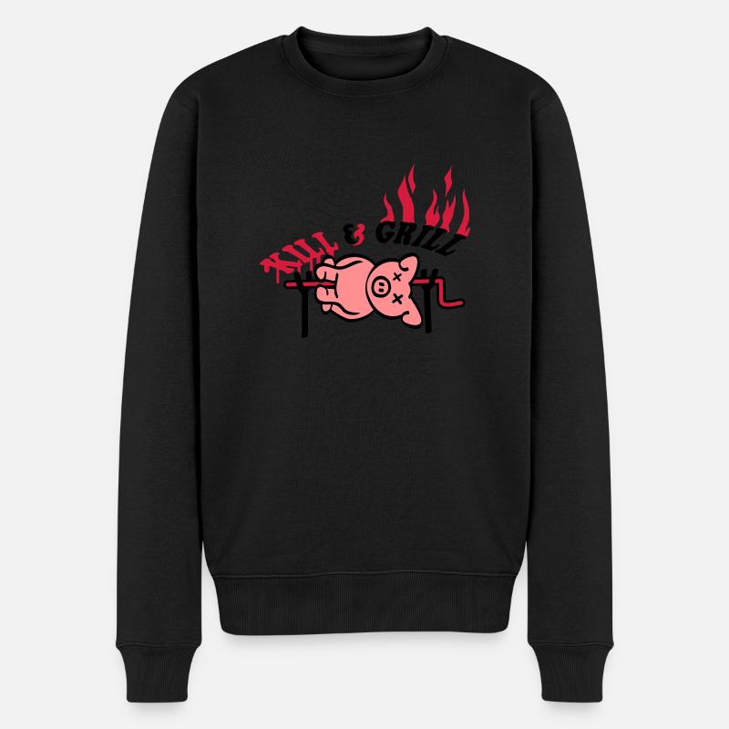 Kill And Grill Pig - Pull Premium bio Homme - noir
